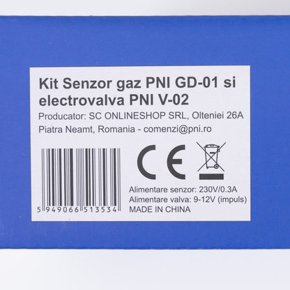 Kit Senzor gaz PNI GD-01 si electrovalva PNI V-02 cod 2014172