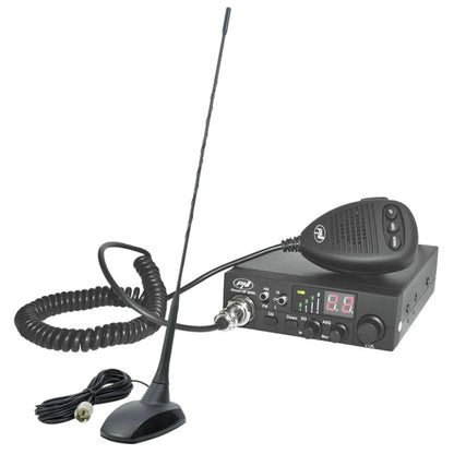 Kit Statie radio CB PNI ESCORT HP 8000L ASQ + Antena CB PNI Extra 48 cu magnet