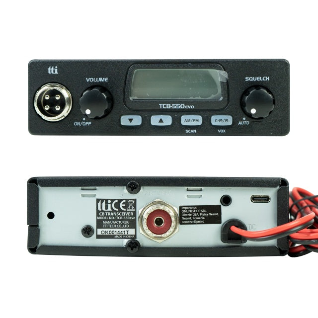 Kit Statie radio CB TTi TCB-550 EVO + Antena CB PNI ML29 cu magnet