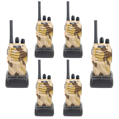 Kit Statii radio portabile PNI PMR R40 CAMO 0.5W, 16 canale, tonuri 50 CTCSS si 104 DCS, ASQ, TOT, monitor, set 6 bucati