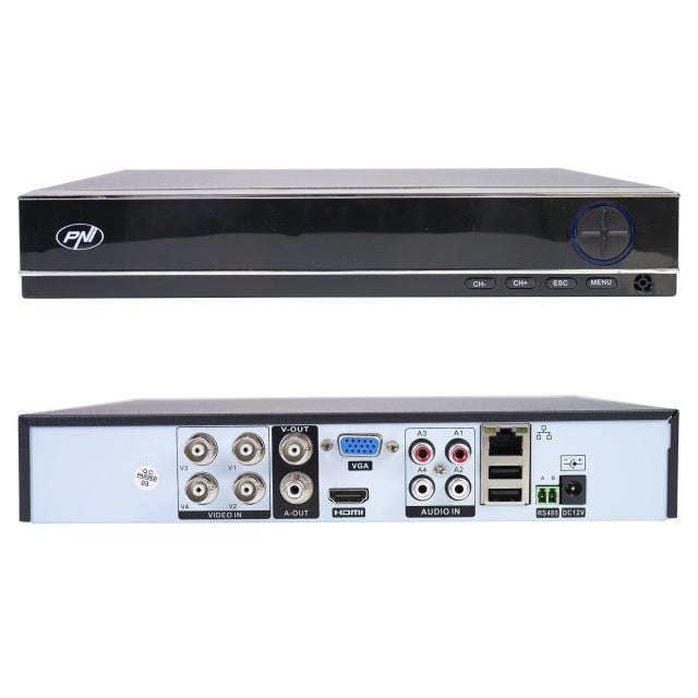 Kit supraveghere video AHD PNI House PTZ1300 Full HD - NVR si 4 camere exterior 2MP full HD 1080P