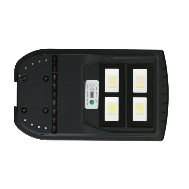 Lampa de iluminat stradal PNI SL210 100W, cu panou solar incorporat 10W, 6500K, 1000lm, 2 x acumulator 10Ah incorporat, senzor de miscare cu microunde