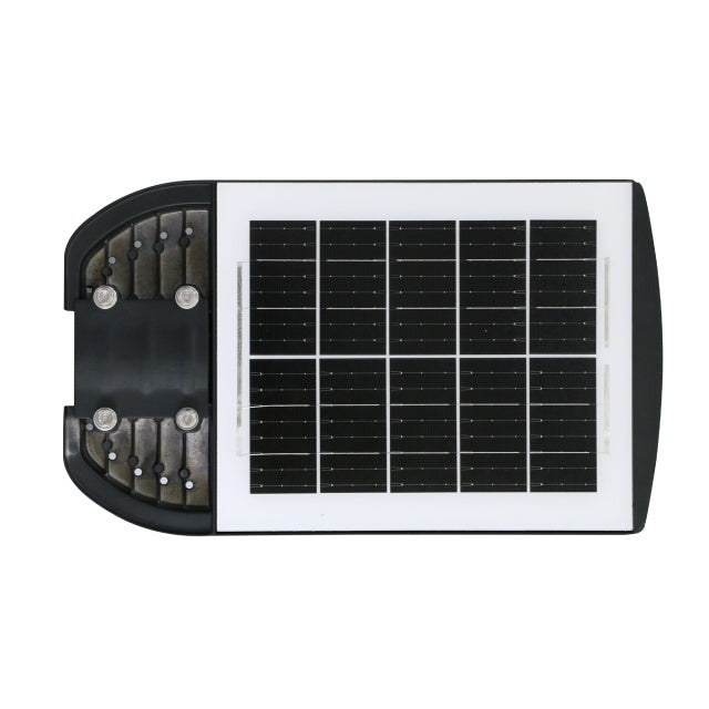 Lampa de iluminat stradal PNI SL210 100W, cu panou solar incorporat 10W, 6500K, 1000lm, 2 x acumulator 10Ah incorporat, senzor de miscare cu microunde