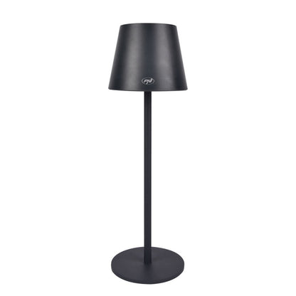 Lampa de masa PNI LT04B cu LED 2.5W, acumulator 1200 mAh, incarcare prin USB-C, 150 lumeni, lumina alba calda 3000K, culoare Negru