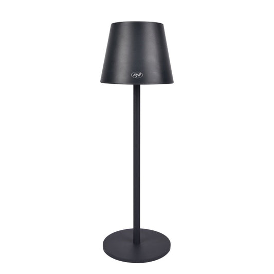 Lampa de masa PNI LT04B cu LED 2.5W, acumulator 1200 mAh, incarcare prin USB-C, 150 lumeni, lumina alba calda 3000K, culoare Negru