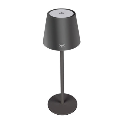 Lampa de masa PNI LT04B cu LED 2.5W, acumulator 1200 mAh, incarcare prin USB-C, 150 lumeni, lumina alba calda 3000K, culoare Negru