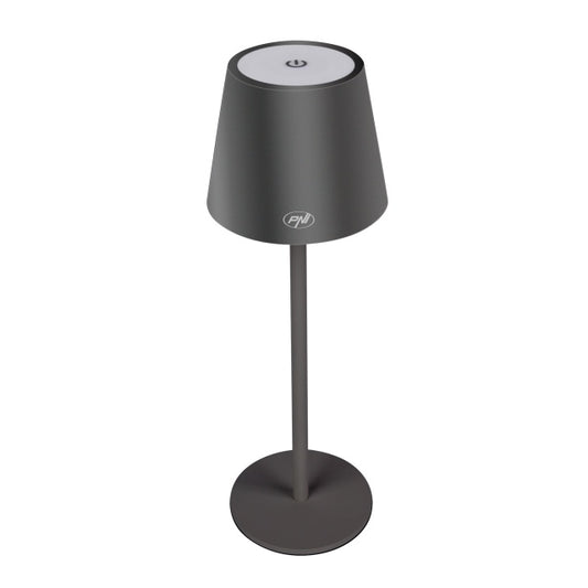 Lampa de masa PNI LT04B cu LED 2.5W, acumulator 1200 mAh, incarcare prin USB-C, 150 lumeni, lumina alba calda 3000K, culoare Negru