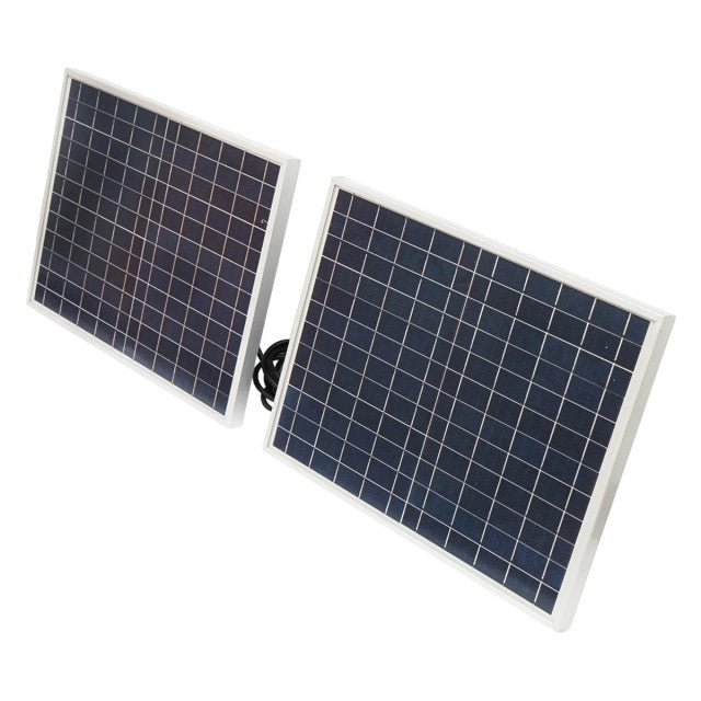 Lampa LED 126x0.5W cu panou solar 25W si baterie 7V/10Ah