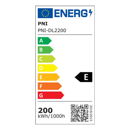 Lampa LED PNI D-Light 2200 tip High Bay, 200W, 27000lm, 6500K, alimentare 230 V, IP65, pentru iluminat industrial in spatii cu inaltime mare