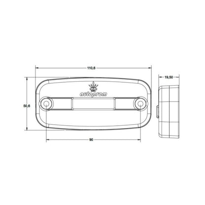 Lampa marcaj lateral 24V