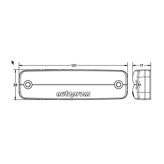 Lampa marcaj lateral 24V