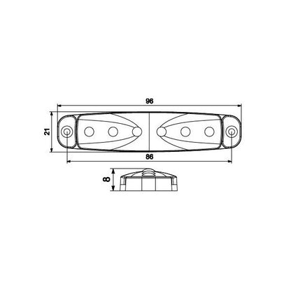 Lampa pozitie portocalie 6 leduri