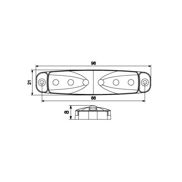 Lampa pozitie rosie 6 leduri