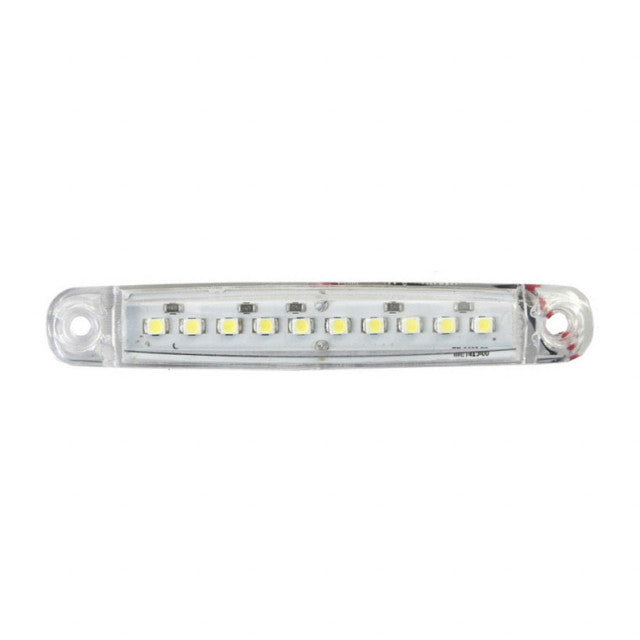 Lampa pozitie-strobo alba 9 leduri 10x1.5 cm