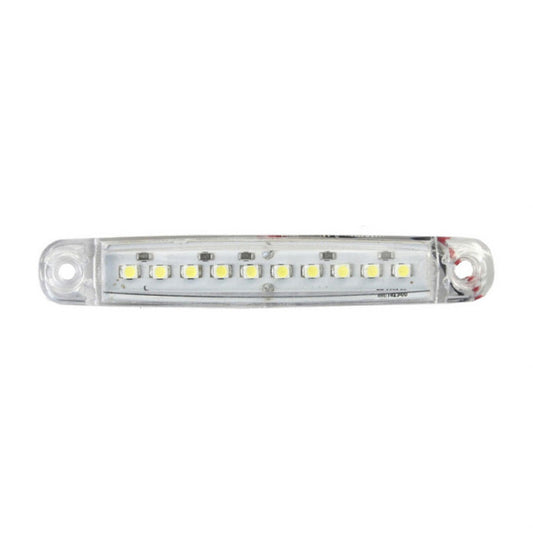 Lampa pozitie-strobo alba 9 leduri 10x1.5 cm