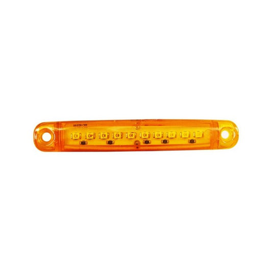 Lampa pozitie-strobo portocalie 9 leduri 10x1.5 cm