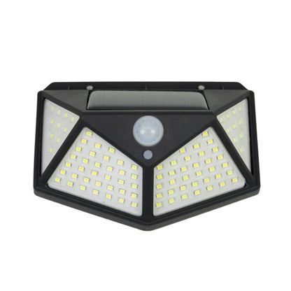 Lampa solara LED PNI GreenHouse WS10, 100 LED-uri, 600 lm, unghi PIR 120 grade, acumulator 1800 mAh, montaj pe perete