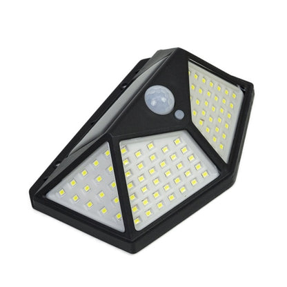 Lampa solara LED PNI GreenHouse WS10, 100 LED-uri, 600 lm, unghi PIR 120 grade, acumulator 1800 mAh, montaj pe perete