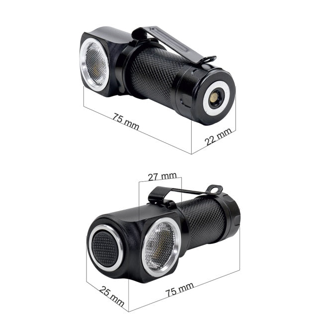 Lanterna frontala PNI Adventure F75 cu led 6W, 600 lm, din aluminiu, cu acumulator si incarcator magnetic cu USB