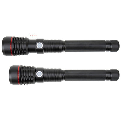 Lanterna PNI Adventure F450 din aluminiu cu focus si functie BOOST, led 20 W, 1500 lm pana la 450 m, IPX5, power bank cu iesire USB, incarcare prin micro USB, acumulator 4400 mAh inclus, functioneaza