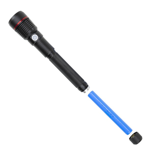 Lanterna PNI Adventure F450 din aluminiu, cu functie focus, BOOST, LED 20 W, 1500 lm pana la 450 m, 4400 mAh, IPX5, cu alimentator PNI CHG300 inclus