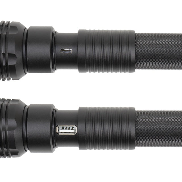 Lanterna PNI Adventure F450 din aluminiu, cu functie focus, BOOST, LED 20 W, 1500 lm pana la 450 m, 4400 mAh, IPX5, cu alimentator PNI CHG300 inclus