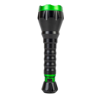 Lanterna PNI Adventure F750 Green Light din aluminiu, LED 10W, 500 lm, pana la 850 m, IP44, acumulator 4000mAh inclus, incarcare prin USB Type-C, lumina verde perfecta la vanatoare