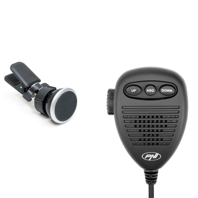Microfon PNI 80XX cu Suport Silvercloud Easy Drive 12 aplicare in grila pentru statie radio PNI Escort HP