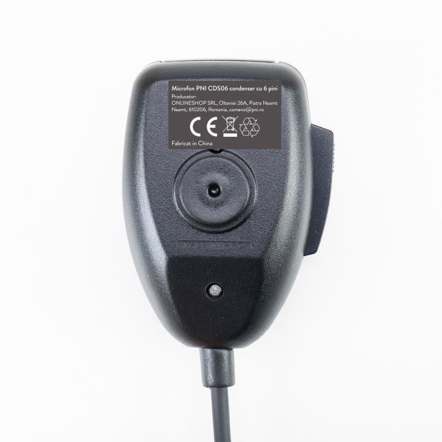 Microfon PNI CDS06 tip condenser cu 6 pini pentru statie radio CB, compatibil cu statii CB President, Midland, Albrecht