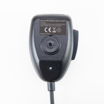 Microfon PNI CDS06 tip condenser cu 6 pini pentru statie radio CB, compatibil cu statii CB President, Midland, Albrecht