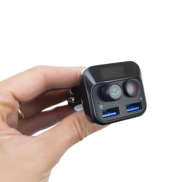 Modulator FM PNI Valentine F250 Bluetooth 5.0, MP3 player, transmitator FM, slot micro SD, port USB dual, incarcare rapida dispozitive mobile, buton super bass