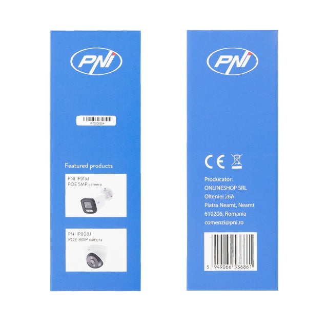NVR POE PNI House IP710J, 10 canale 4K 8MP, 4 canale POE si 6 canale IP cu switch PNI POE sau normal H.265