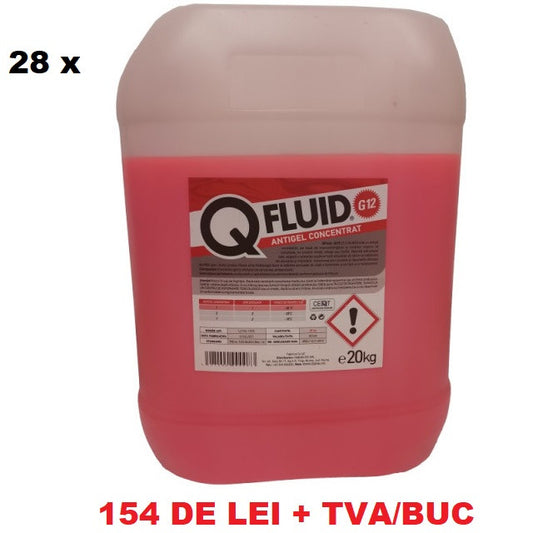 Pachet 28 de bucati Antigel concentrat Rosu G12 20Kg
