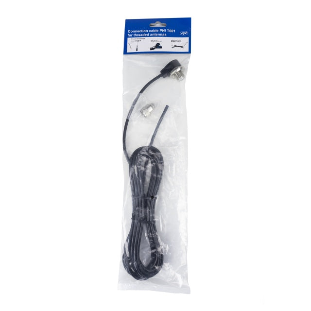 Pachet antena CB PNI ML160, 145 cm si cablu de legatura PNI T601 cu lungimea de 4 metri pentru montaj pe suport fix