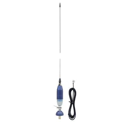 Pachet Antena CB Sirio SUPER 9 cu fluture, lungime 155 cm si Sticky Pad Blue inclus
