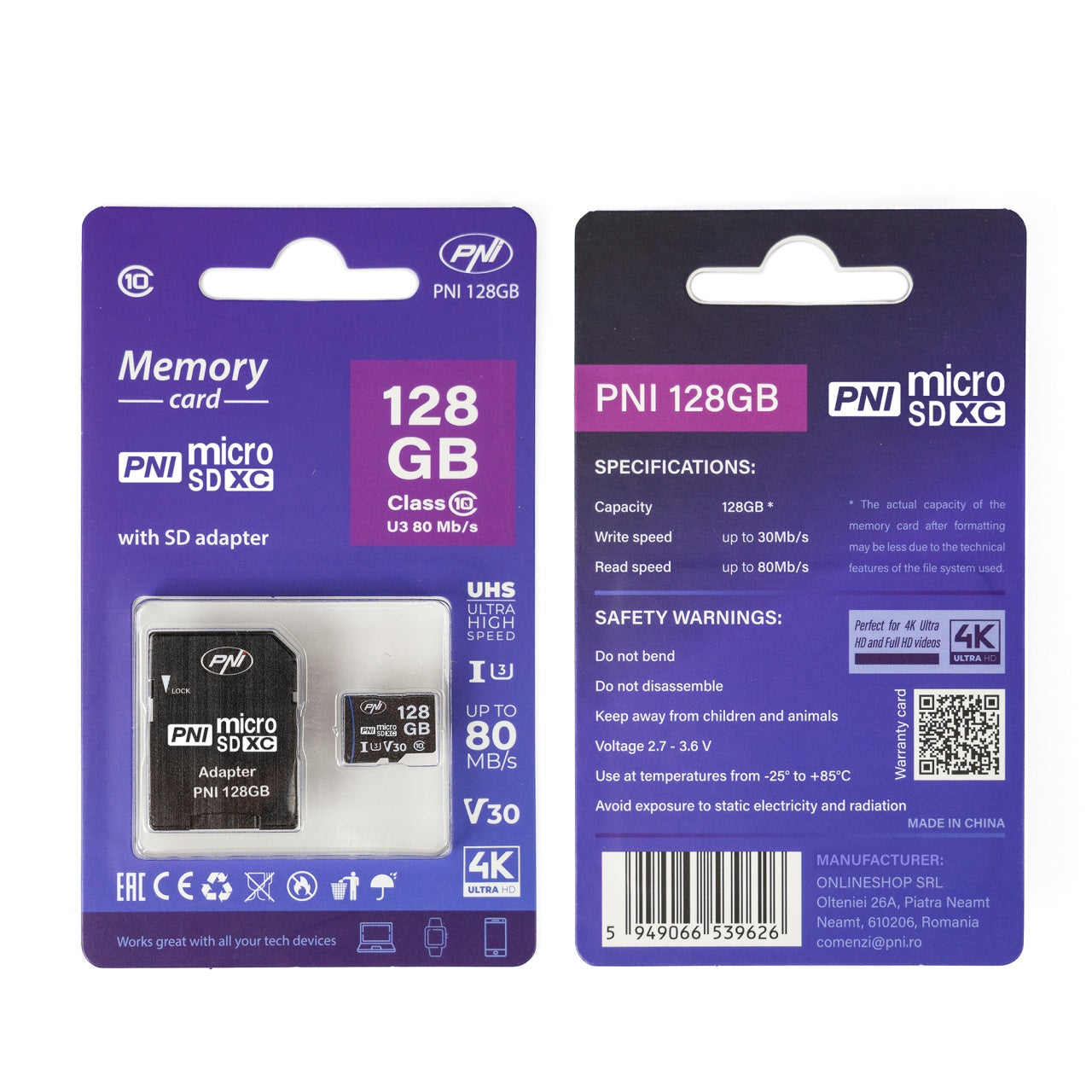 Pachet camera supraveghere video PNI IP60 live PTZ cu panou solar, 2MP, GSM 4G si card MicroSD PNI 128GB