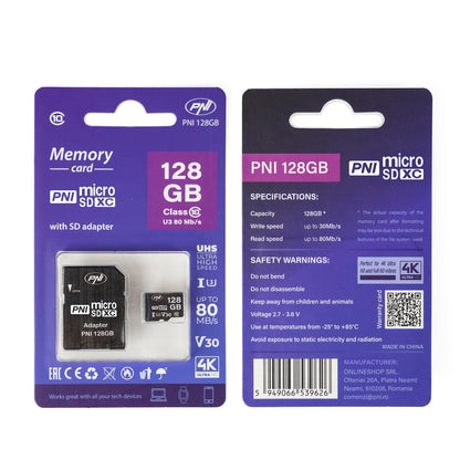 Pachet camera supraveghere video PNI IP60 live PTZ cu panou solar, 2MP, GSM 4G si card MicroSD PNI 128GB