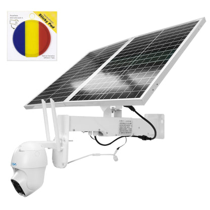 Pachet camera supraveghere video PNI IP60 live PTZ cu panou solar, 2MP, GSM 4G si Sticky Pad Drapel inclus