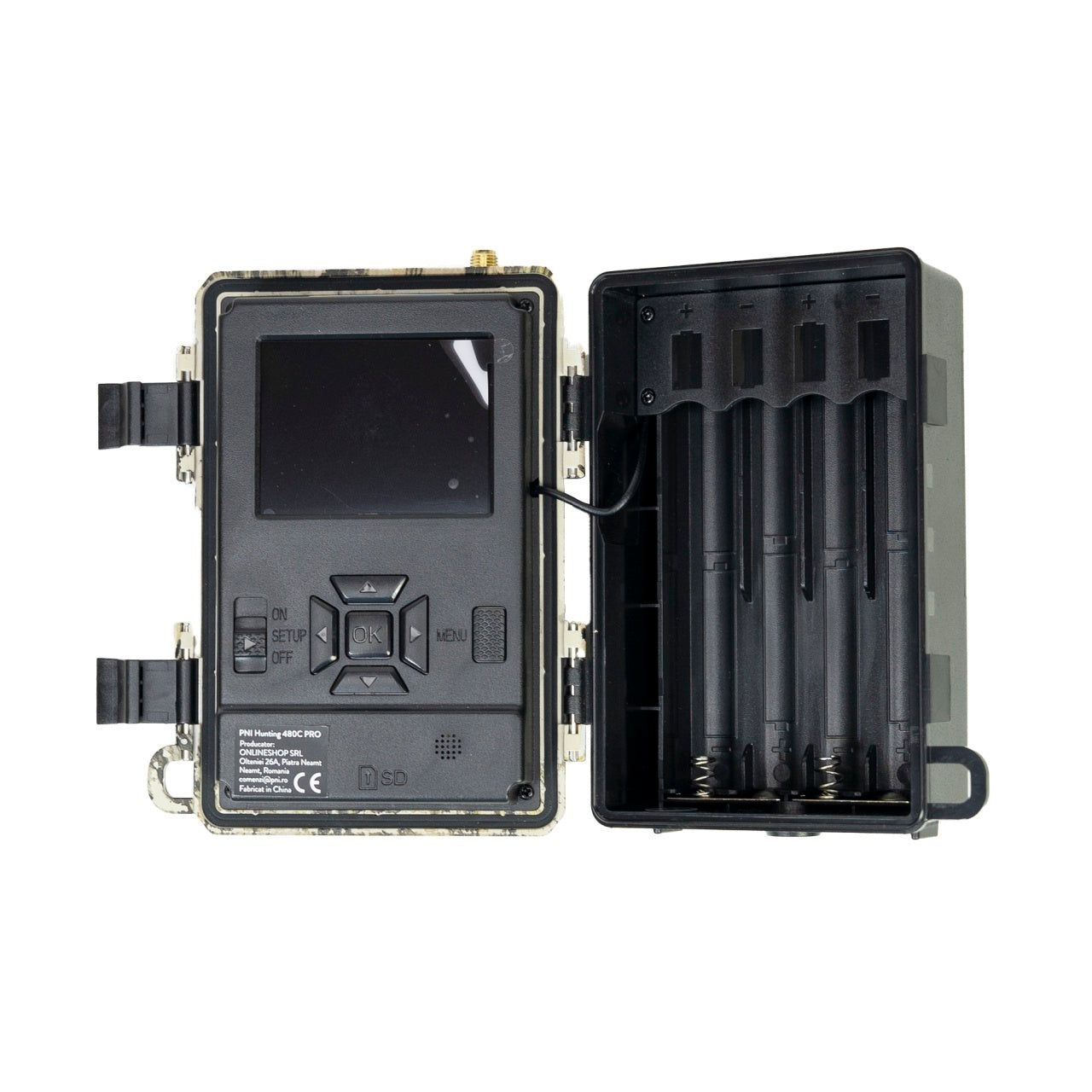 Pachet Camera vanatoare PNI Hunting 480C PRO, 24MP, cu Internet 4G, GPS + Card de memorie MicroSD PNI 32GB cu adaptor SD