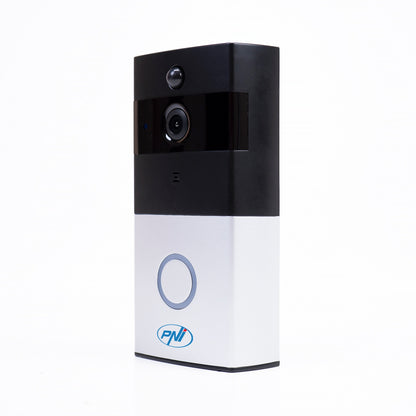 Pachet Interfon video inteligent PNI SafeHome PT710B WiFi HD, P2P si cablu USB 2.0 la Micro USB 1m
