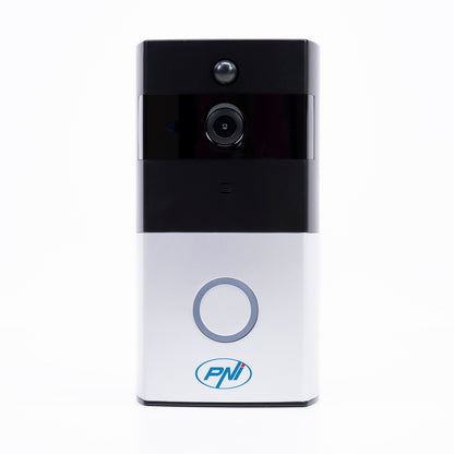 Pachet Interfon video inteligent PNI SafeHome PT710B WiFi HD, P2P si Sticky Pad Drapel
