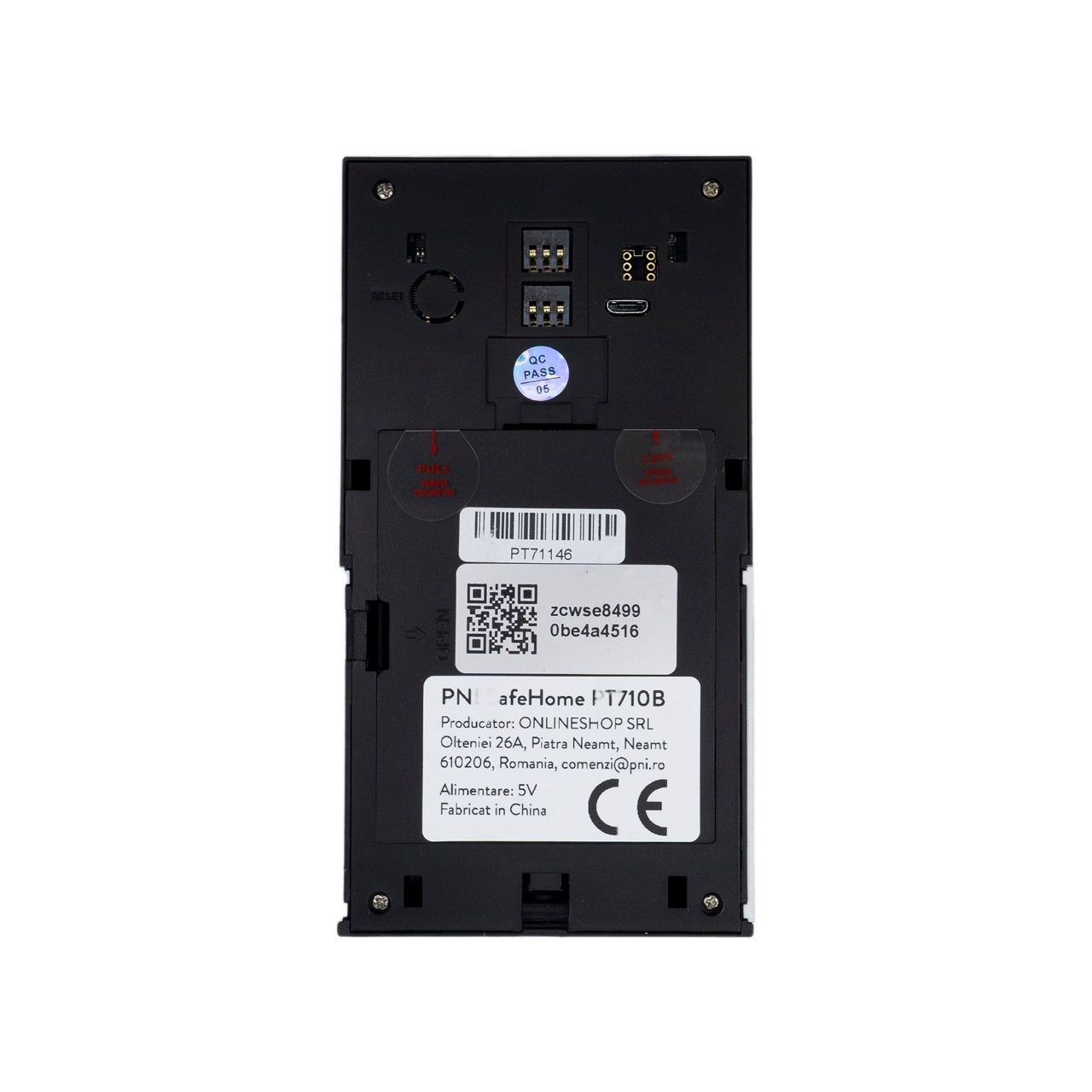 Pachet Interfon video inteligent PNI SafeHome PT710B WiFi HD, P2P si Sticky Pad Drapel