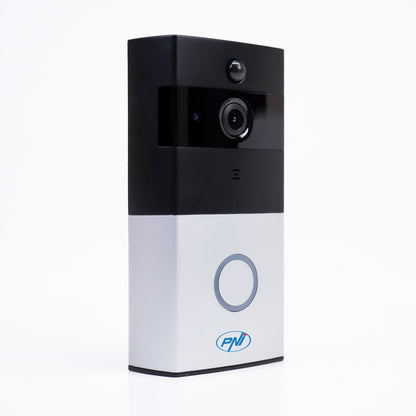 Pachet Interfon video inteligent PNI SafeHome PT710B WiFi HD, P2P si cablu USB 2.0 la Micro USB 1m