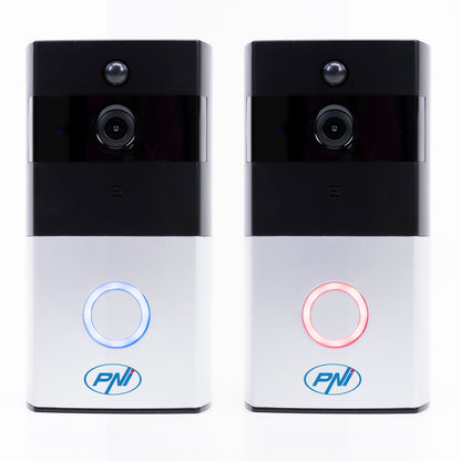 Pachet Interfon video inteligent PNI SafeHome PT710B WiFi HD, P2P si cablu USB 2.0 la Micro USB 1m