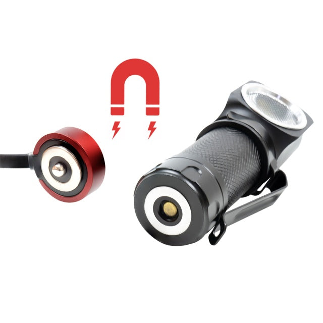 Pachet Lanterna frontala PNI Adventure F75 cu LED 6W, 600 lm, din aluminiu, cu acumulator si alimentator PNI CHG300 cu port USB C, QC3.0, PD3.0, PPS si port USB-A, 30W