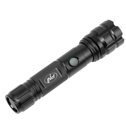 Pachet lanterna PNI Adventure F10 din aluminiu cu LED 6W, 500lm pana la 200m focus, cu acumulator si alimentator PNI CHG300 cu port USB C, QC3.0, PD3.0, PPS si port USB-A, 30W