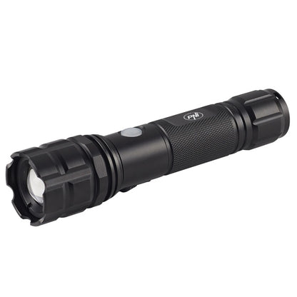 Pachet lanterna PNI Adventure F10 din aluminiu cu LED 6W, 500lm pana la 200m focus, cu acumulator si alimentator PNI CHG300 cu port USB C, QC3.0, PD3.0, PPS si port USB-A, 30W