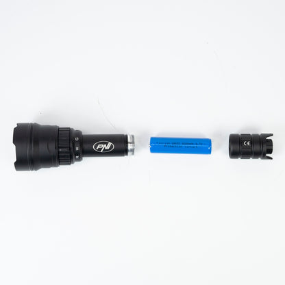 Pachet Lanterna PNI Adventure F300 cu LED in 3 culori, alb, rosu, verde, max. 10W, IPX6 + Sticky Pad Drapel