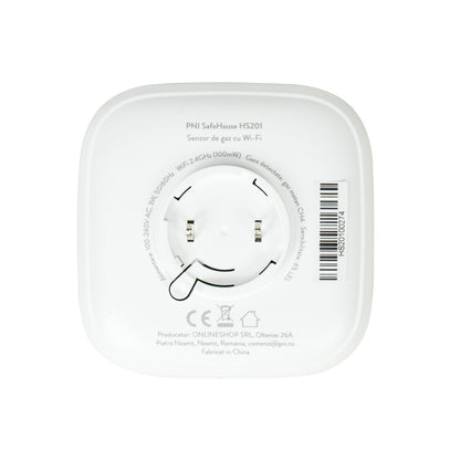 Pachet senzor de gaz metan (CH4) PNI SafeHouse HS201 cu Wi-Fi, Tuya Smart si Sticky Pad Drapel inclus