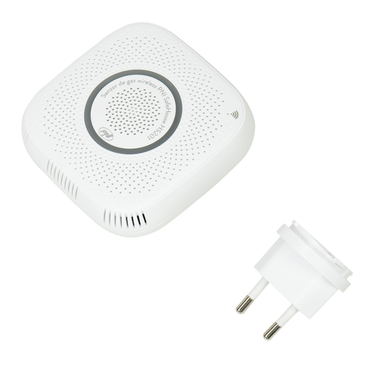 Pachet senzor de gaz metan (CH4) PNI SafeHouse HS201 cu Wi-Fi, Tuya Smart si Sticky Pad Drapel inclus
